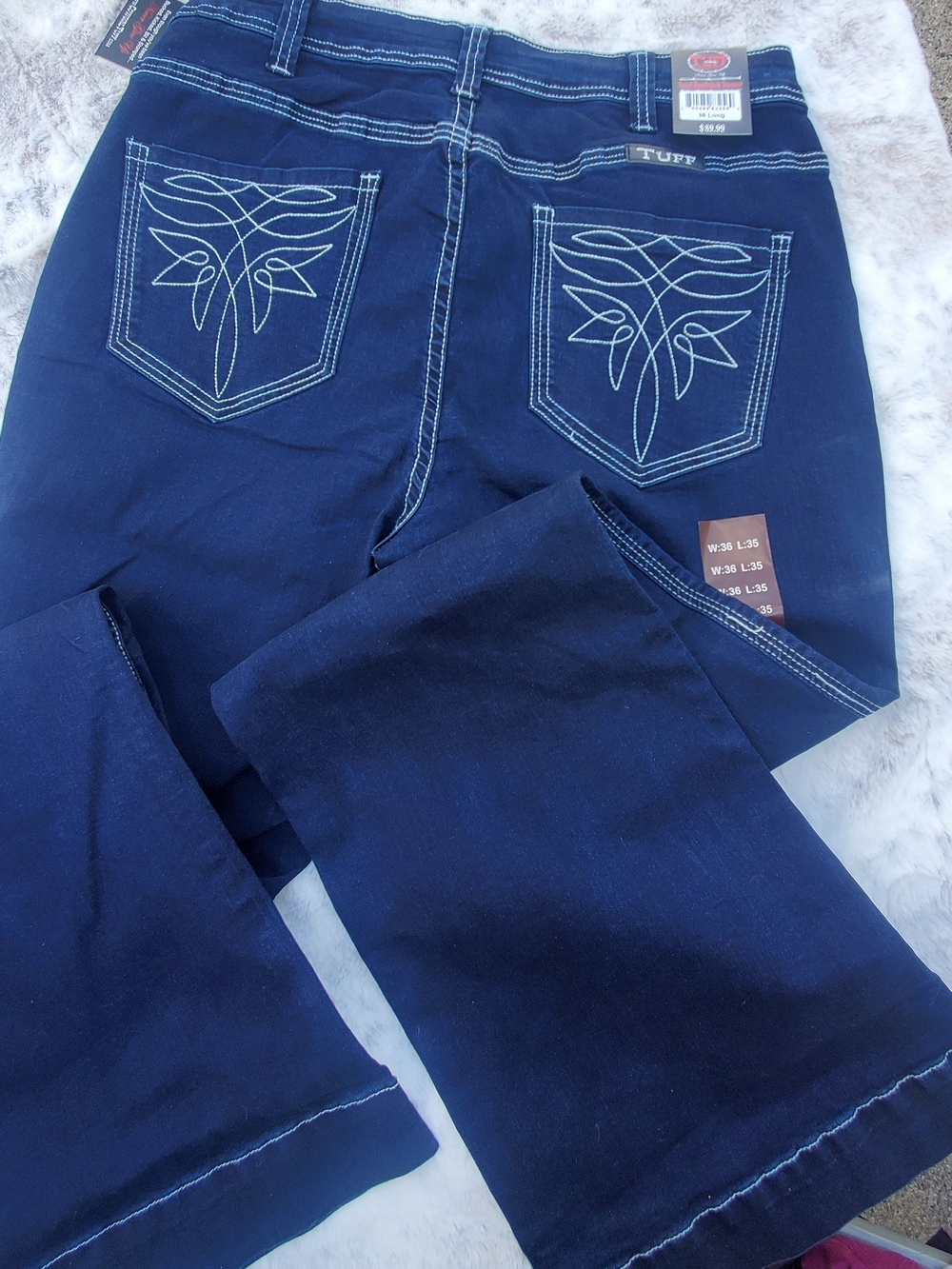 NWT Cowgirl Tuff Swirl Boot Stitch Trouser Jeans